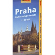 Mapa Prahy - Bohoslužebná místa Mapa Prahy - Bohoslužebná místa